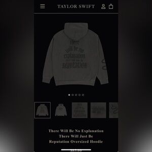 Taylor Swift Reputation Official Oversized Hoodie M L